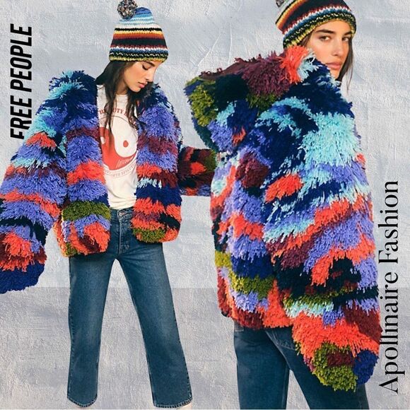 FREE PEOPLE PAINT BY NUMBERS JACKET NEW XS - Picture 1 of 10